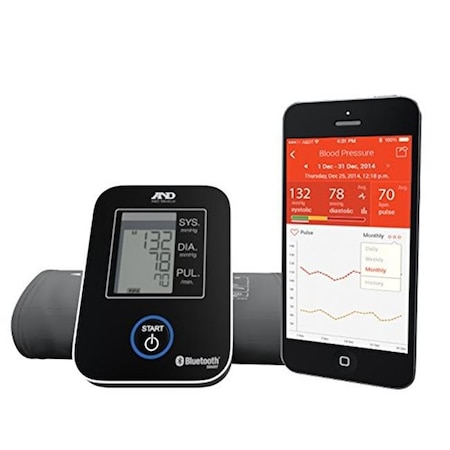 A&D A&D UA651BLE Medical Deluxe Connected Blood Pressure Monitor  - Black UA651BLE